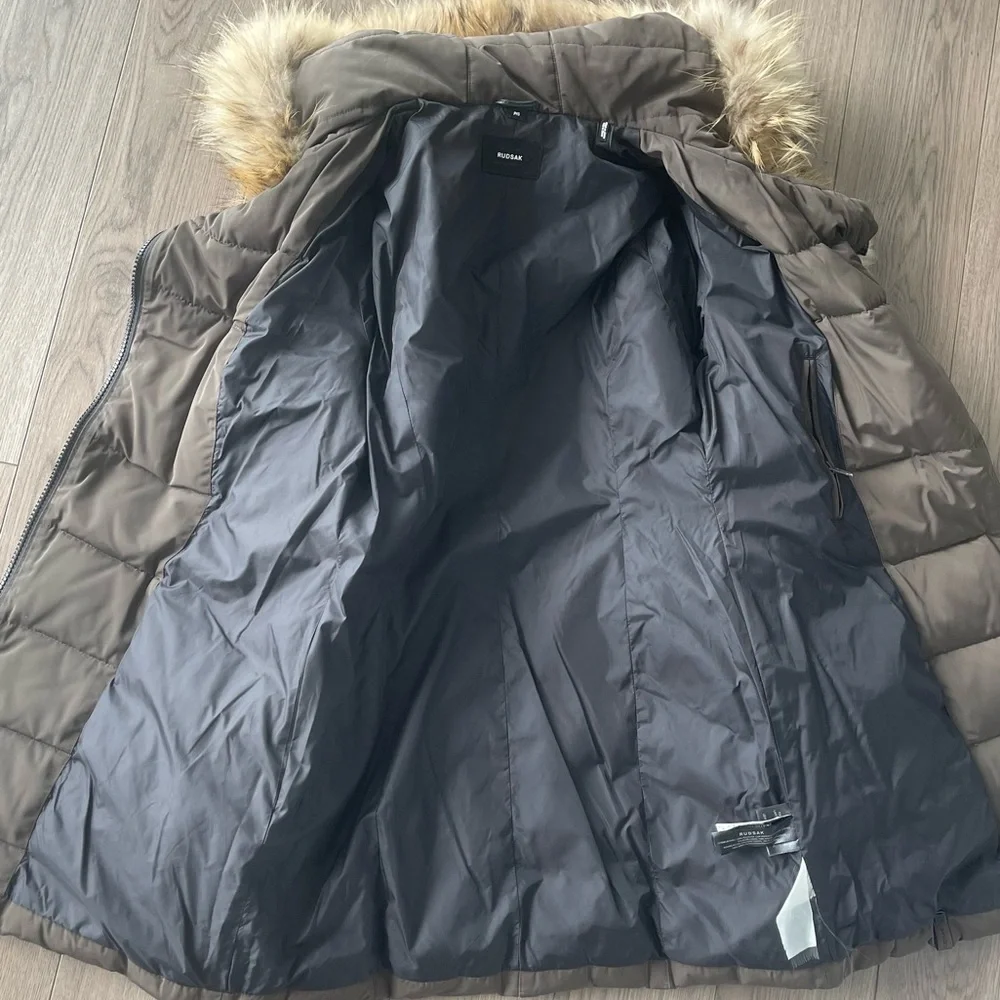 RUDSAK Silvia Leather Sleeved Down Parka - Picture 10 of 13